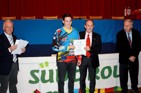 Gabriel Ghirardini premiato alla Festa del Ciclismo Altoatesino 2014