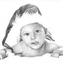 Regalo di natale | disegno bianco e nero A3 2015